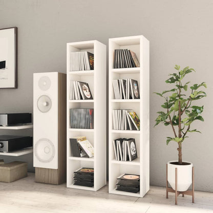 Cd Cabinets 2 Pcs White 21X16X93.5 Cm Engineered Wood