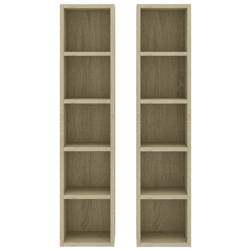 Cd Cabinets 2 Pcs Sonoma Oak 21X16X93.5 Cm Engineered Wood