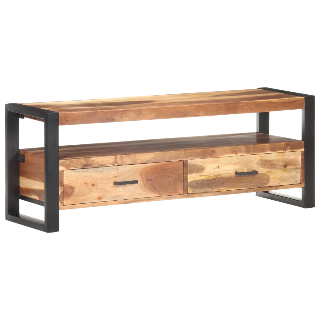 Tv Cabinet 120X35X45 Cm Solid Wood With Honey Finish