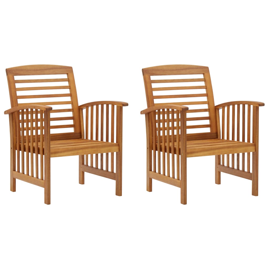 Garden Chairs 2 Pcs Solid Acacia Wood