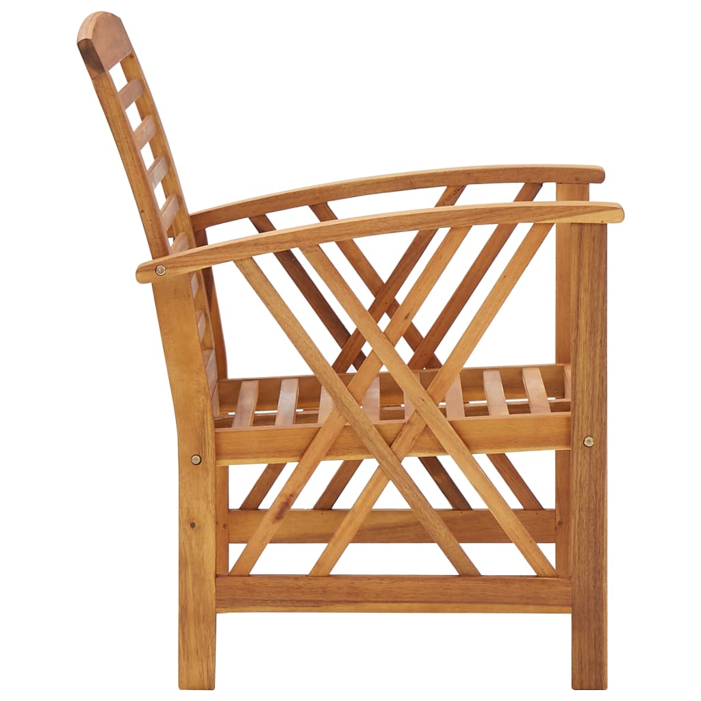 Garden Chairs 2 Pcs Solid Acacia Wood