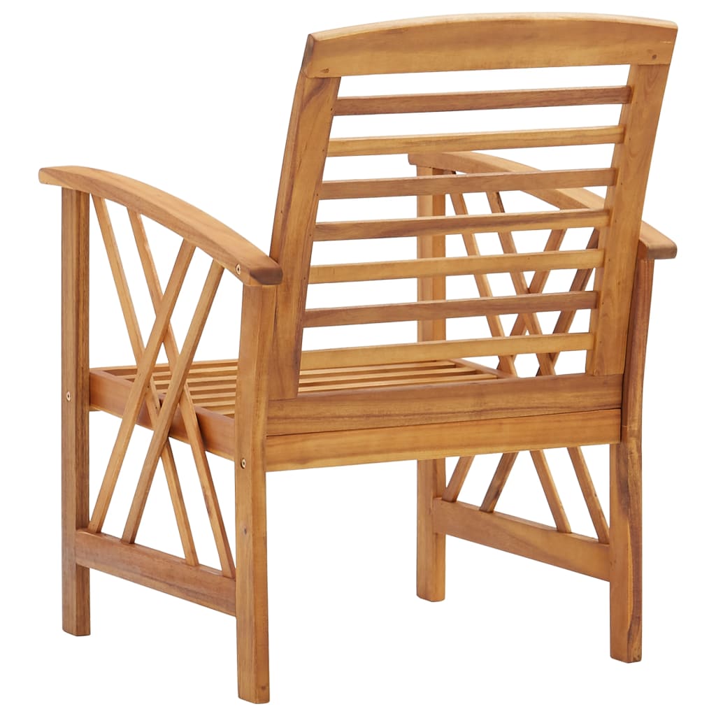 Garden Chairs 2 Pcs Solid Acacia Wood