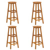 Bar Stools 4 Pcs Solid Acacia Wood