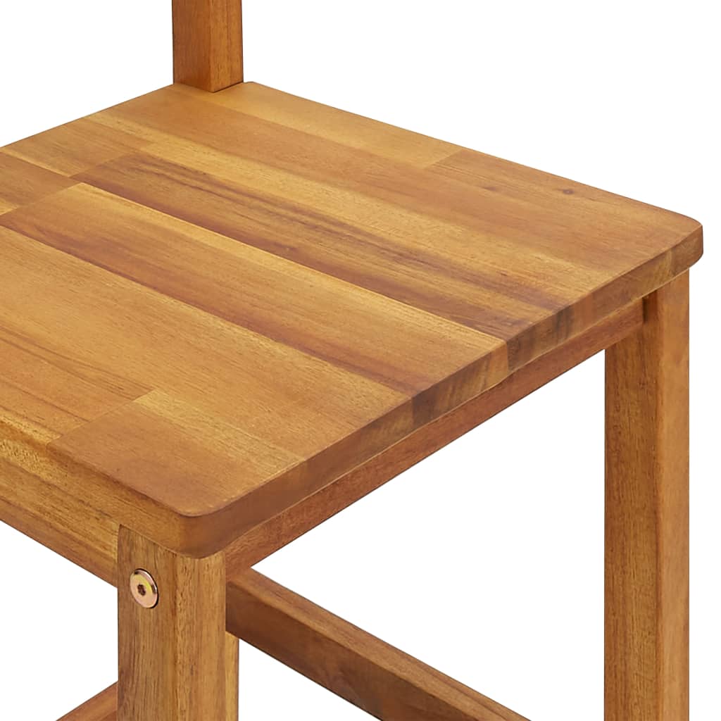 Bar Stools 4 Pcs Solid Acacia Wood