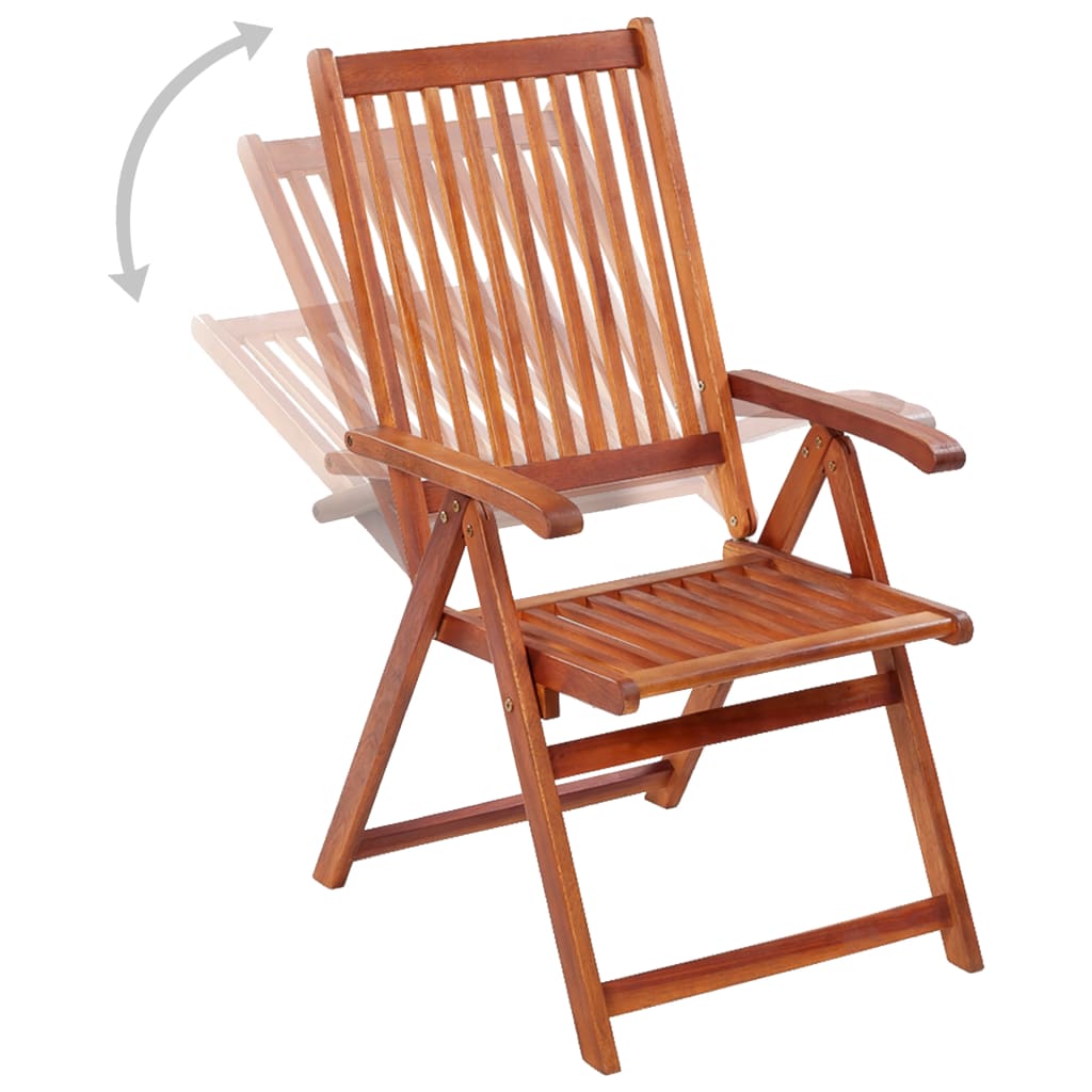 Folding Garden Chairs 3 Pcs Solid Acacia Wood