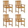 Garden Chairs 4 Pcs Solid Acacia Wood