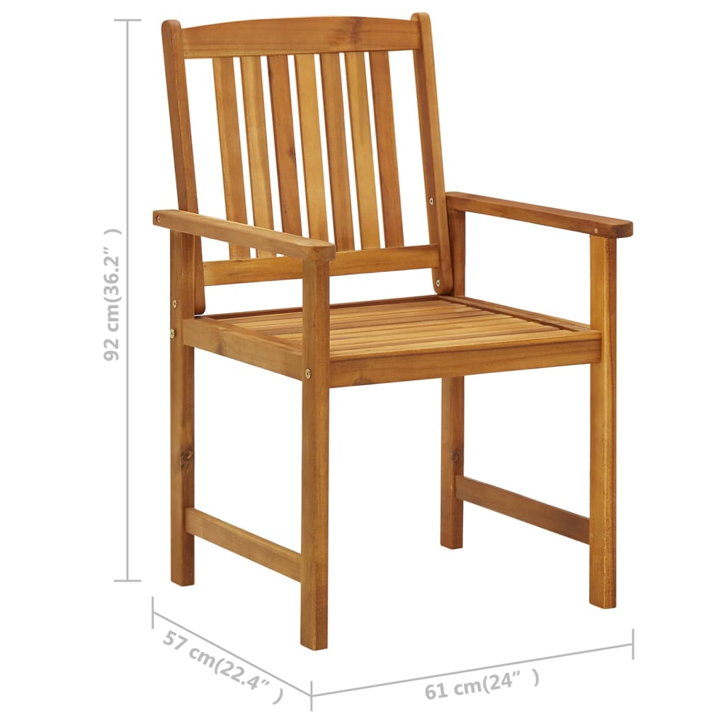 Garden Chairs 4 Pcs Solid Acacia Wood