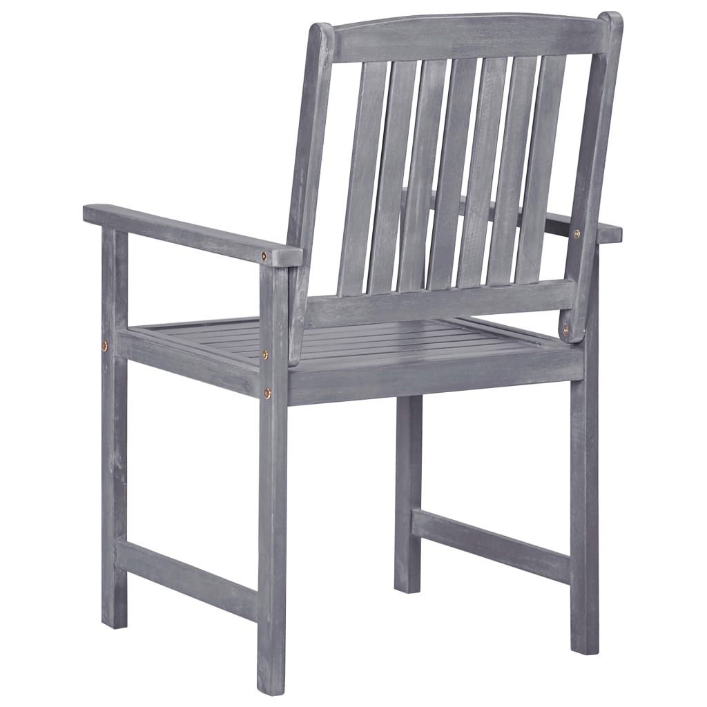 Garden Chairs 4 Pcs Solid Acacia Wood Grey