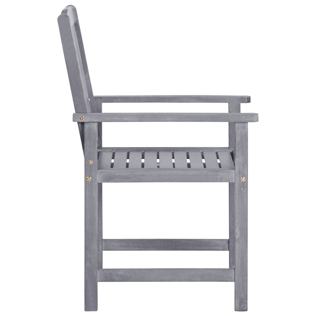 Garden Chairs 4 Pcs Solid Acacia Wood Grey