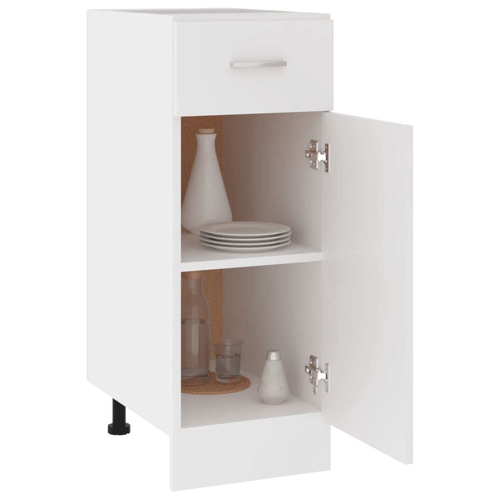 Drawer Bottom Cabinet White 30X46X81.5 Cm Engineered Wood
