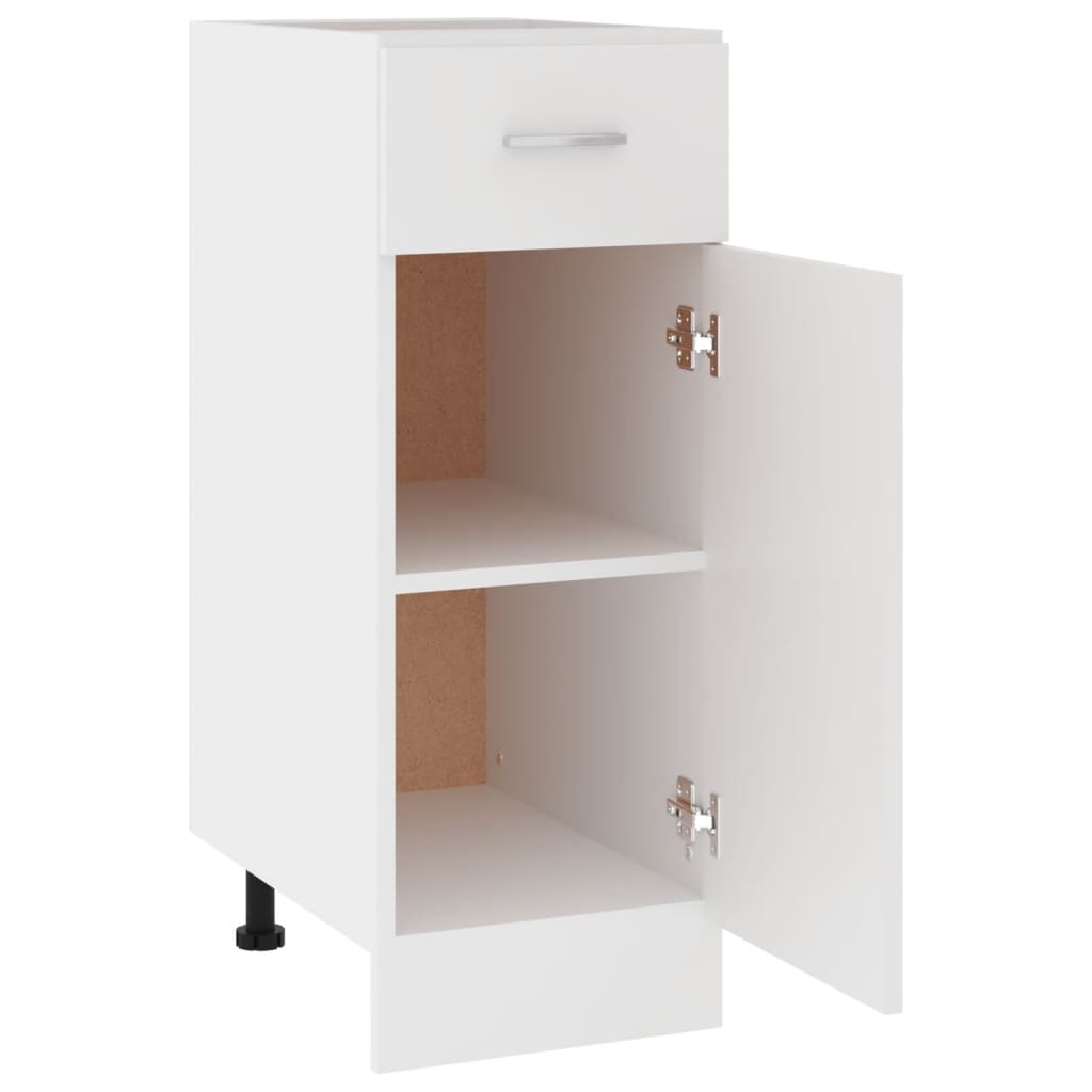 Drawer Bottom Cabinet White 30X46X81.5 Cm Engineered Wood
