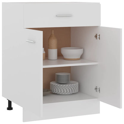 Drawer Bottom Cabinet White 60X46X81.5 Cm Engineered Wood