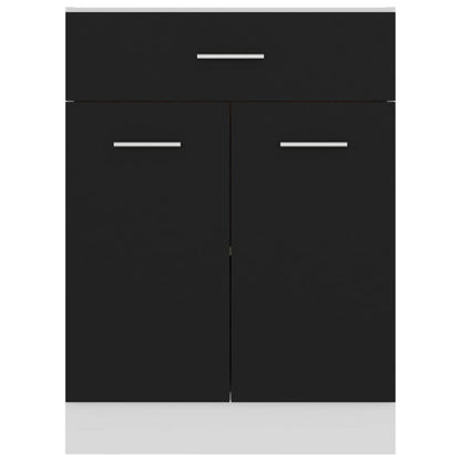 Drawer Bottom Cabinet Black 60X46X81.5 Cm Engineered Wood