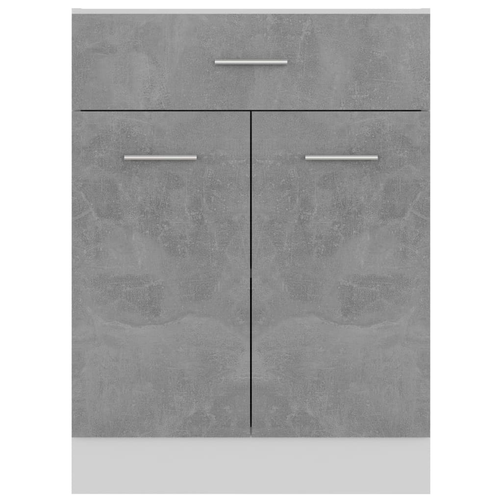 Drawer Bottom Cabinet Concrete Grey 60X46X81.5 Cm Engineered Wood