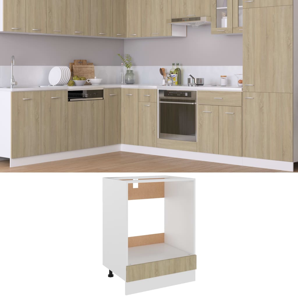 Oven Cabinet Sonoma Oak 60X46X81.5 Cm Engineered Wood