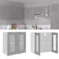 Hanging Glass Cabinet Concrete Grey  60X31X60 Cm Engineered Wood