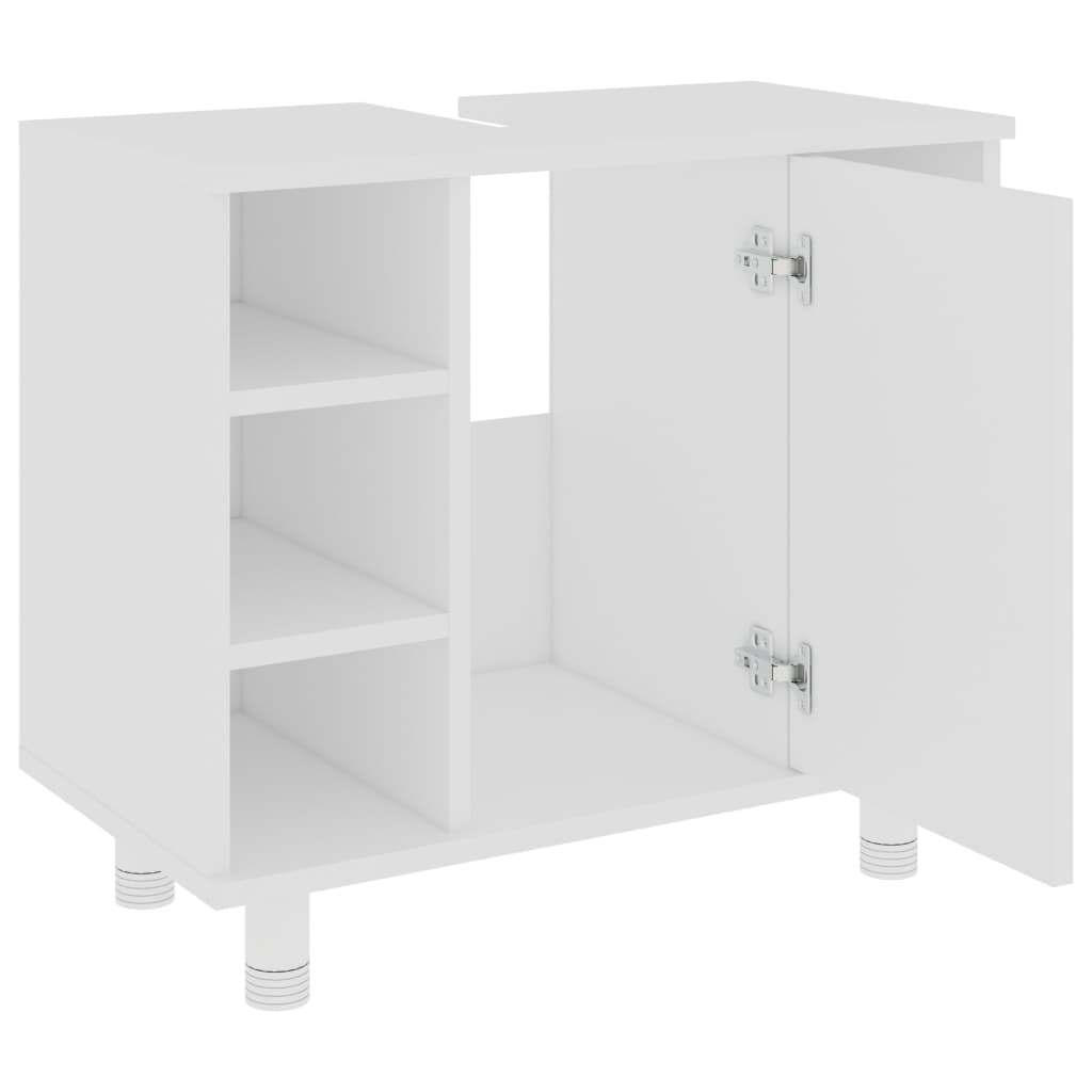 Bathroom Cabinet White 60X32X53.5 Cm Engineered Wood