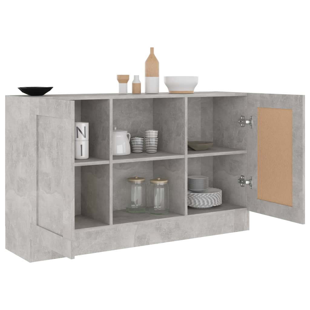 Sideboard Concrete Grey 120X30.5X70 Cm Engineered Wood