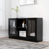 Vitrine Cabinet Black 120X30.5X70 Cm Engineered Wood