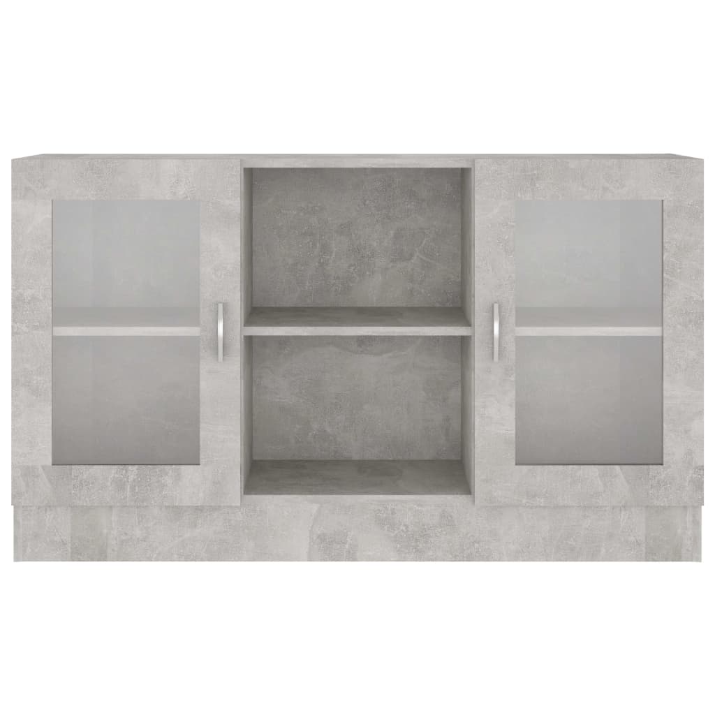 Vitrine Cabinet Concrete Grey 120X30.5X70 Cm Engineered Wood