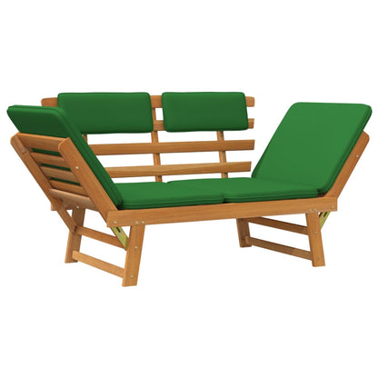 Garden Bench With Cushions 2-In-1 190 Cm Solid Acacia Wood