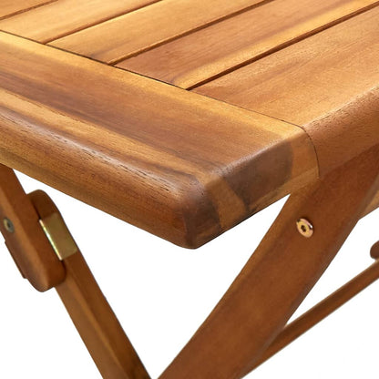 Folding Garden Table 120X70X75 Cm Solid Acacia Wood