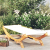 Outdoor Lounge Bed 100X188.5X44 Cm Solid Bent Wood Cream