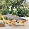 Outdoor Lounge Bed 100X188.5X44 Cm Solid Bent Wood Anthracite