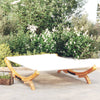 Outdoor Lounge Bed 165X188.5X46 Cm Solid Bent Wood Cream