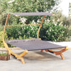 Outdoor Lounge Bed With Canopy 165X203X138 Cm Solid Bent Wood Anthracite