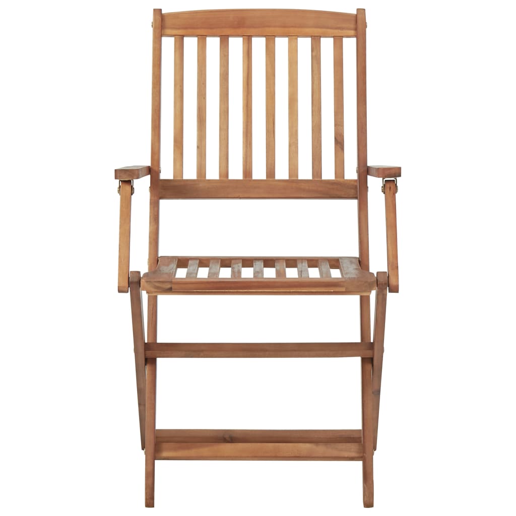 Folding Outdoor Chairs 4 Pcs Solid Acacia Wood