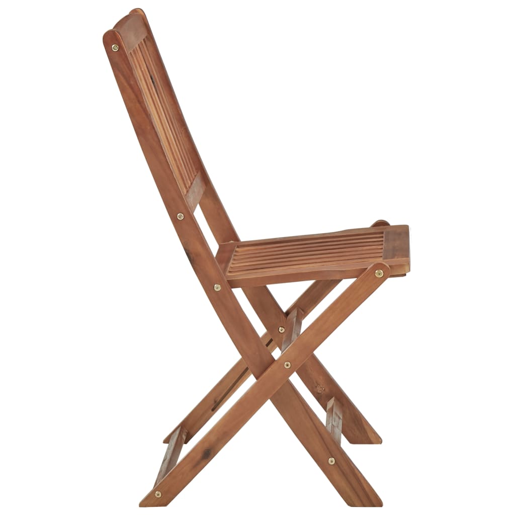 Folding Outdoor Chairs 4 Pcs Solid Acacia Wood