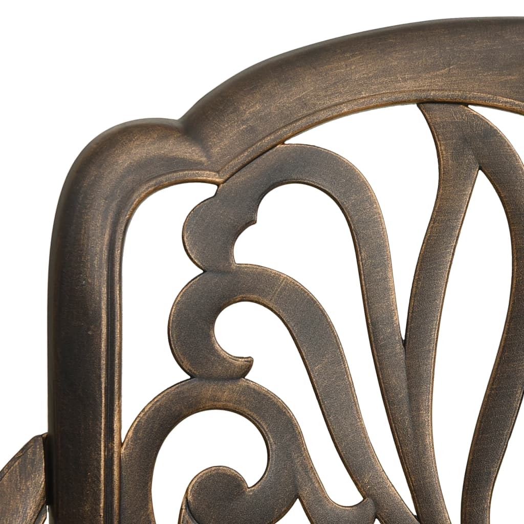 Garden Chairs 2 Pcs Cast Aluminium Bronze