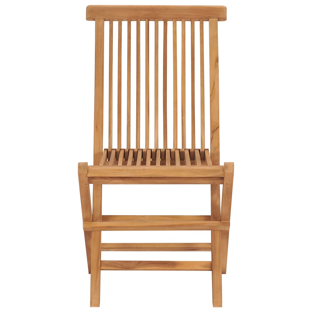 Folding Garden Chairs 4 Pcs Solid Teak Wood