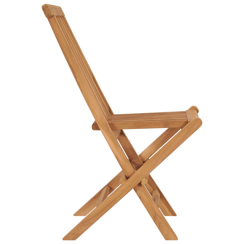 Folding Garden Chairs 4 Pcs Solid Teak Wood