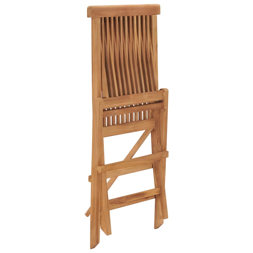 Folding Garden Chairs 4 Pcs Solid Teak Wood