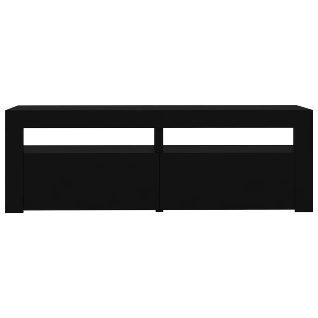 Tv Cabinet With Led Lights Black 120X35X40 Cm