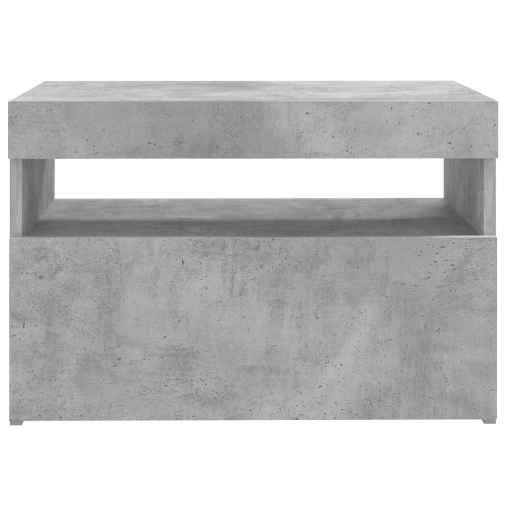 Tv Cabinet With Led Lights Concrete Grey 60X35X40 Cm