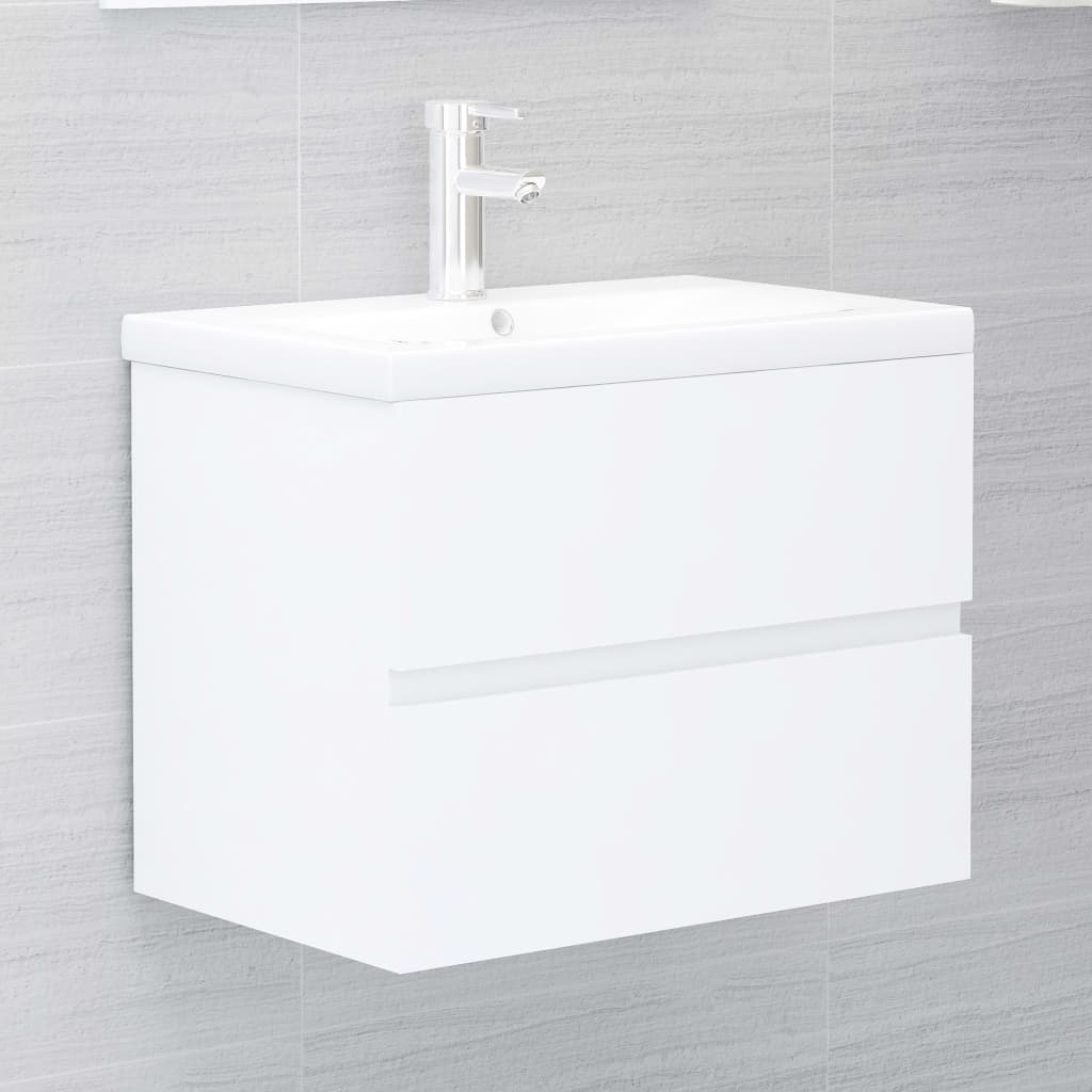 Sink Cabinet White 60X38.5X45 Cm Engineered Wood
