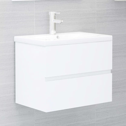 Sink Cabinet White 60X38.5X45 Cm Engineered Wood