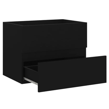 Sink Cabinet Black 60X38.5X45 Cm Engineered Wood