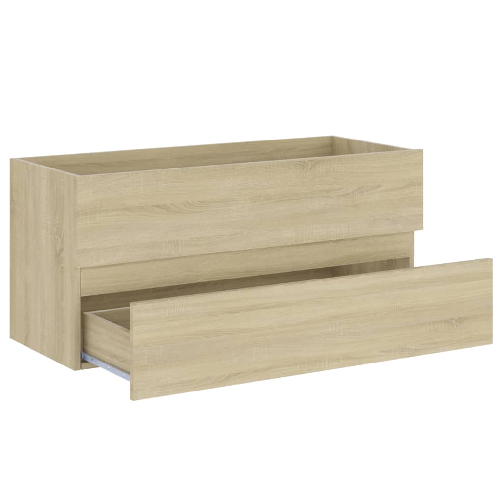 Sink Cabinet Sonoma Oak 100X38.5X45 Cm Engineered Wood