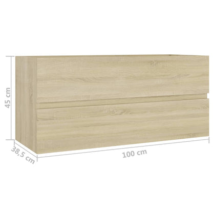 Sink Cabinet Sonoma Oak 100X38.5X45 Cm Engineered Wood