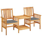 Garden Chairs With Tea Table And Cushions Solid Acacia Wood