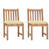 Garden Chairs 2 Pcs With Cushions Solid Teak Wood