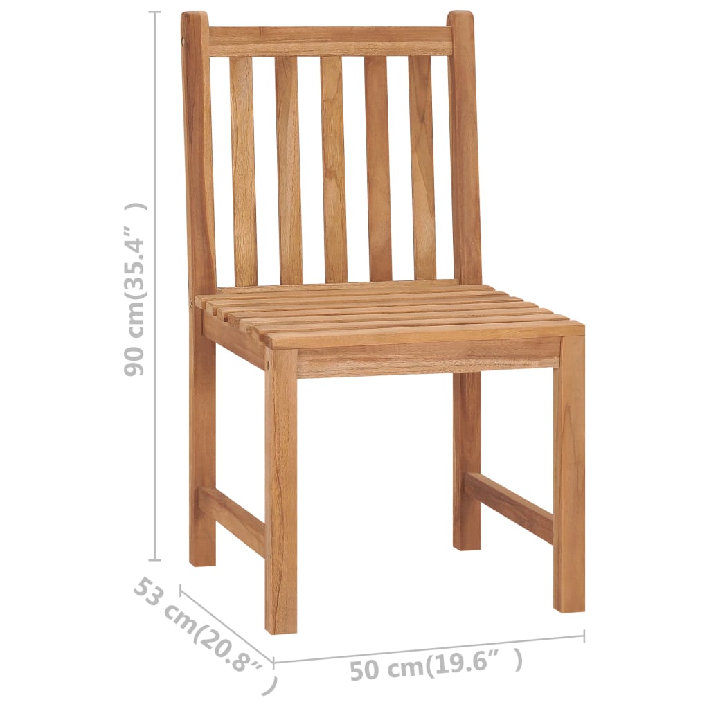 Garden Chairs 2 Pcs With Cushions Solid Teak Wood