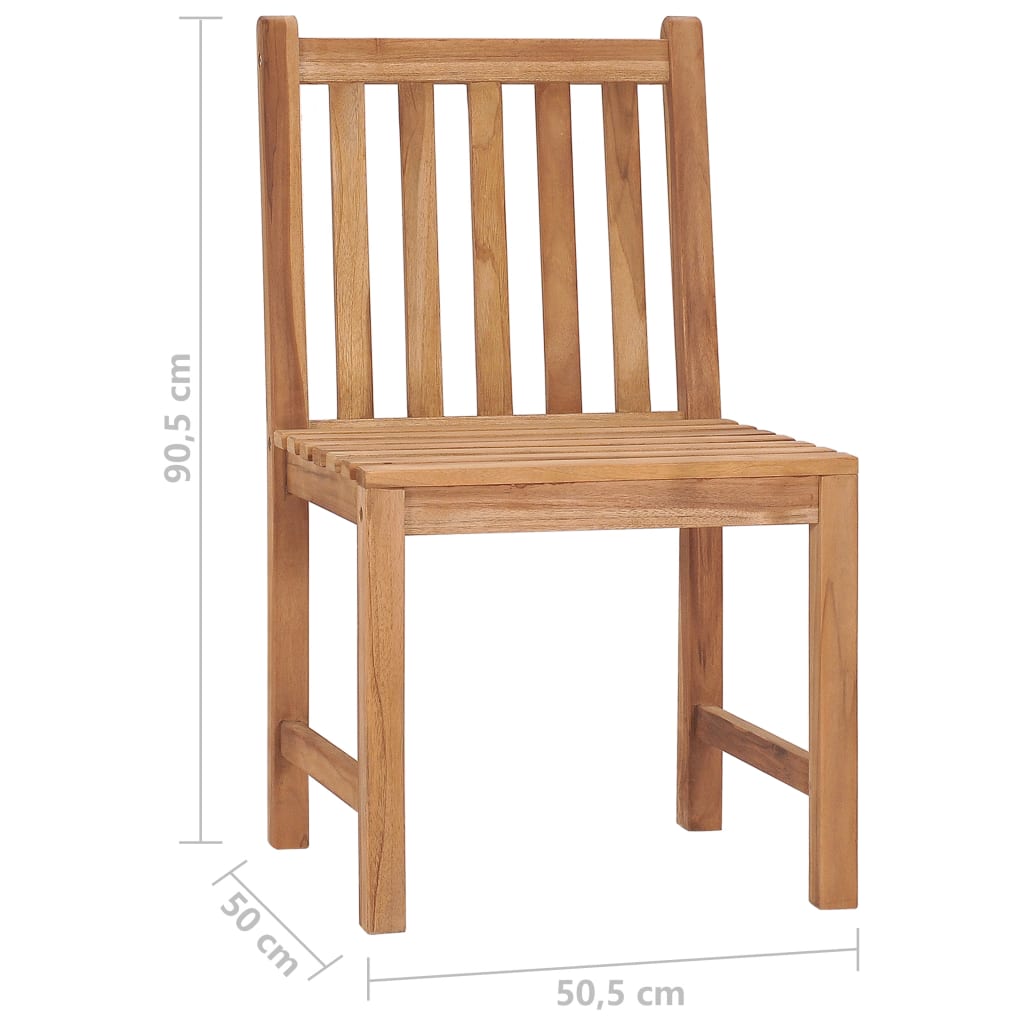 Garden Chairs 2 Pcs With Cushions Solid Teak Wood