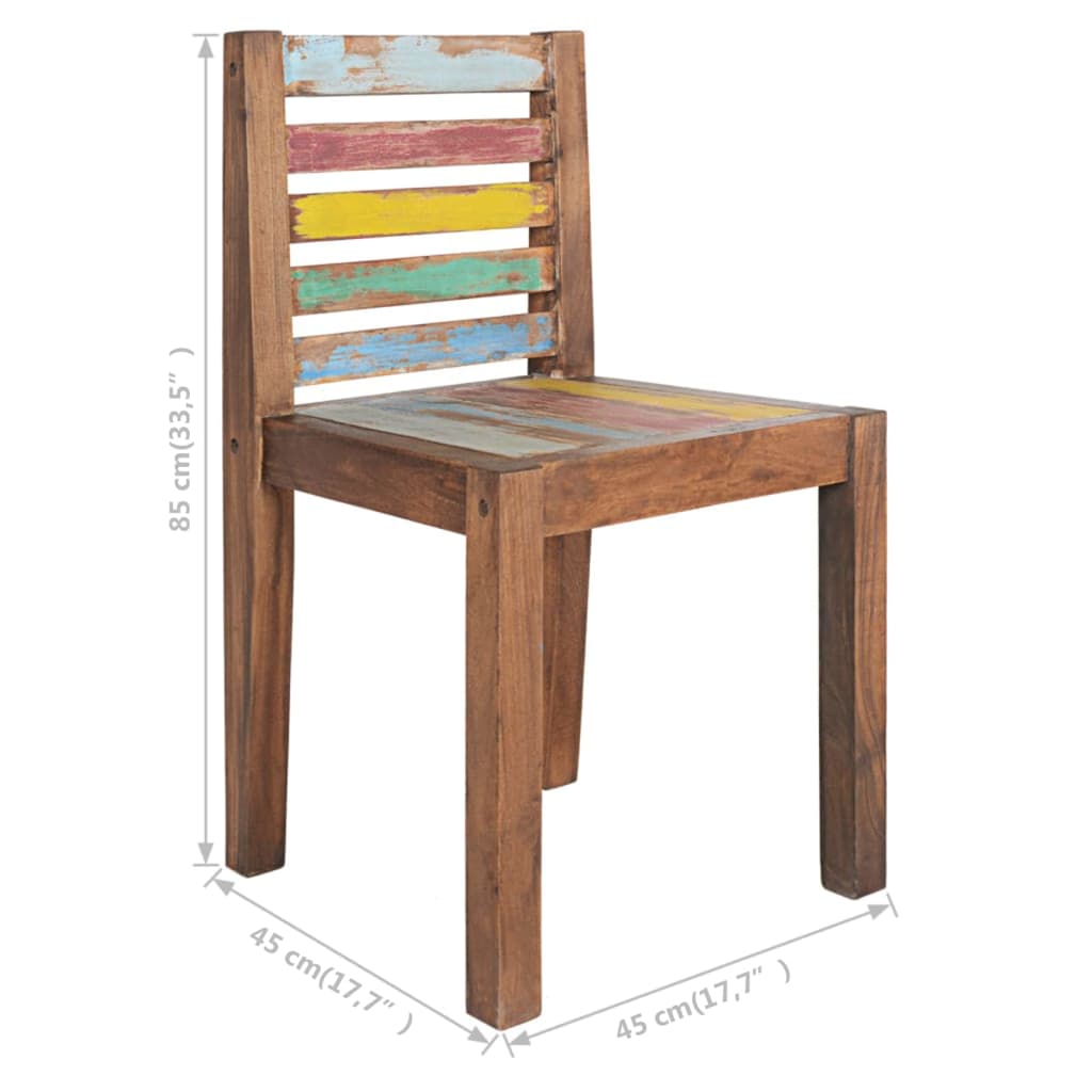 Dining Chairs 2 Pcs Solid Reclaimed Wood