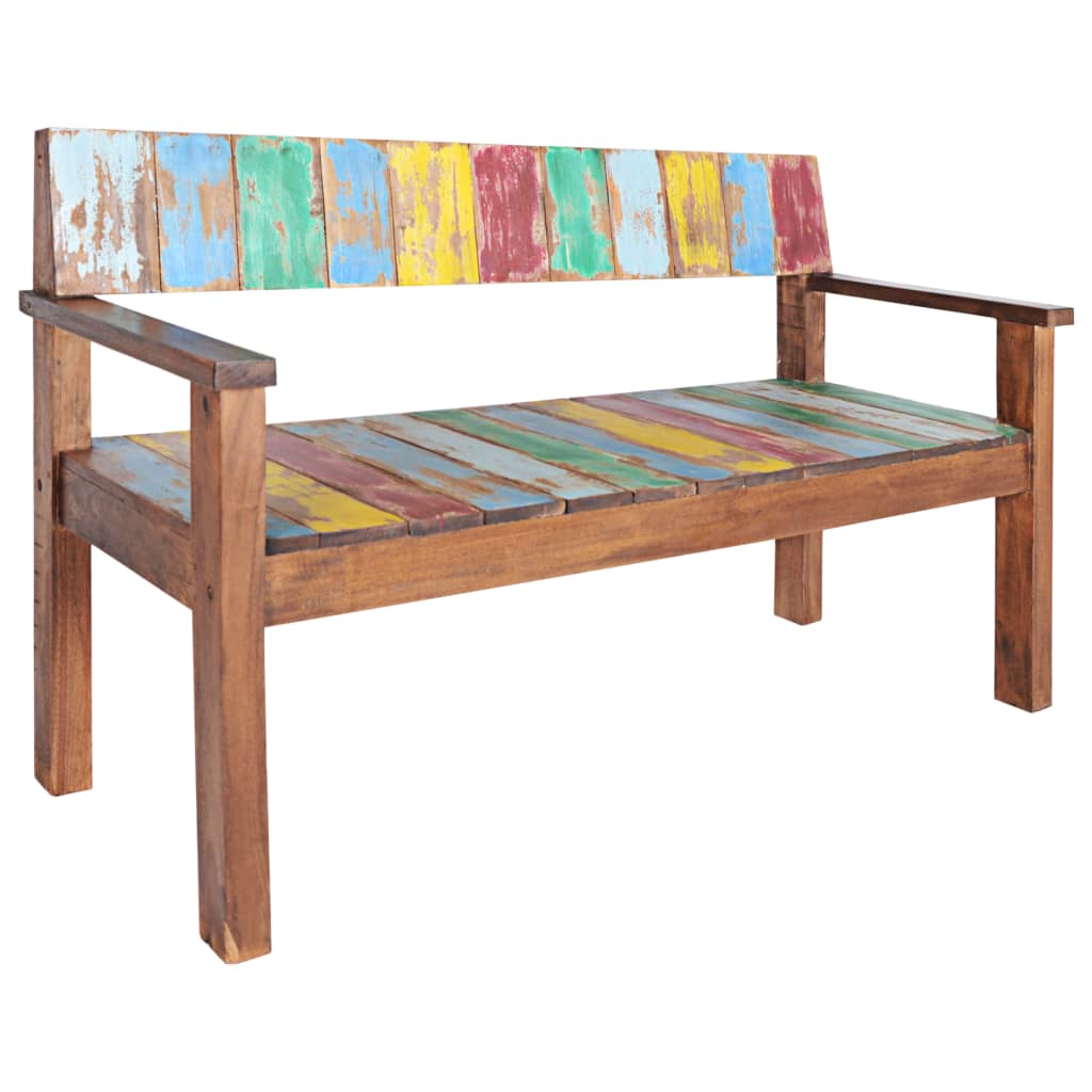 Bench 115 Cm Solid Reclaimed Wood