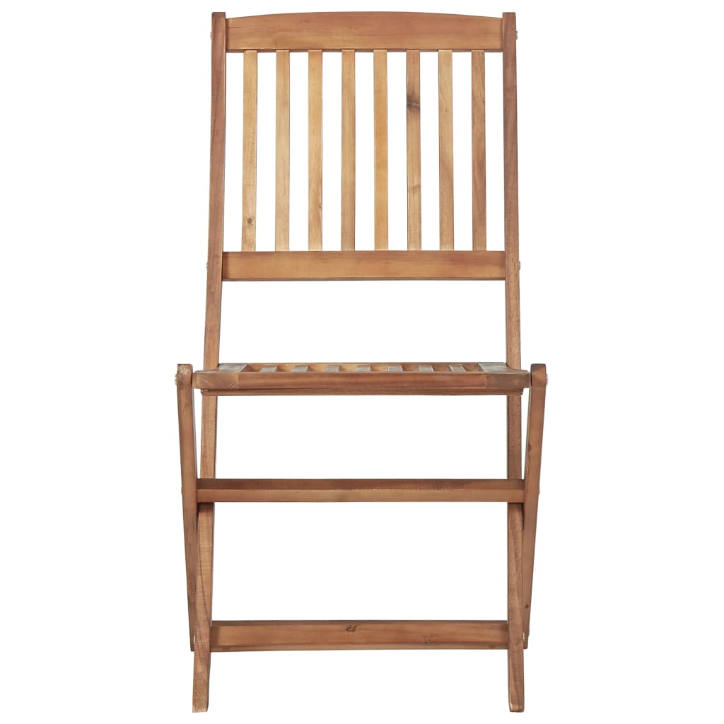 Folding Garden Chairs 6 Pcs Solid Acacia Wood